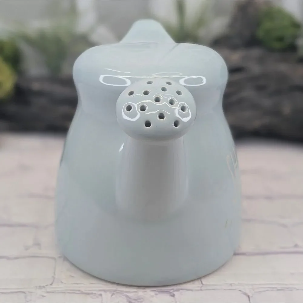 Rae Dunn SHOWER Baby Blue Ceramic Watering Pitcher Jug